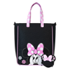 Loungefly Minnie Mouse Floral Rock The Dots Tote Bag With Coin Bag