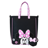 Loungefly Minnie Mouse Floral Rock The Dots Tote Bag With Coin Bag