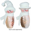 Winter White Wonderland Lighted 9" Snowman with Hat and Scarf