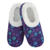 Women's Classic Cozy SnooziesÂ® Blue and Purple Paw Prints