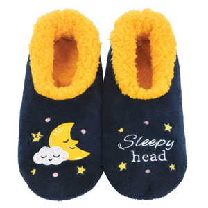 Women's Simply Pairables Cozy SnooziesÂ® Navy Sleep Head with Moon and Cloud