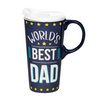 World's Best Dad Ceramic Latte Mug 17 Oz. with Gift Box