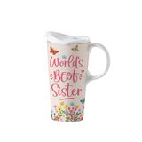 World's Best Sister Ceramic Latte Mug 17 Oz. with Gift Box