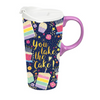 You Take the Cake Birthday Ceramic Latte Mug 17 Oz. with Gift Box