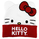 Hello Kitty with Red Bow Big Face Cuffed Knit Beanie