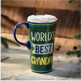 World's Best Grandpa Ceramic Latte Mug 17 Oz. with Gift Box