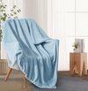 Luxuriously Soft Solid Color Sherpa Flannel Blanket Throw 50"x60"