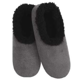 Men's Classic SnooziesÂ® Sherpa Lined Corduroy Slippers - Gray