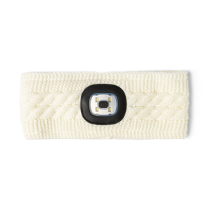 Night Scope™ Nova Rechargeable LED Light Knit Headwarmer - White