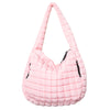 Katydid Oversized Quilted Hobo Tote Bag - Light Pink