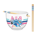 20 Oz. Disney Lilo and Stitch Yummy Stinky Tofu Ramen Bowl with Chopsticks