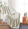 Luxuriously Soft Solid Color Sherpa Flannel Blanket Throw 50"x60"