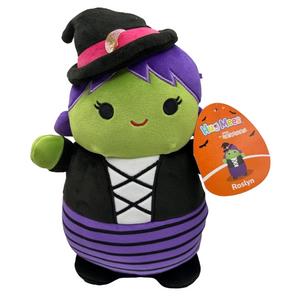 Halloween Hugmees Squishmallow Roslyn the Green Witch with  Purple Hair 10" Stuffed Plush by Jazwares