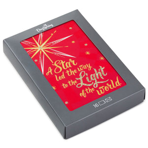 Hallmark A Star Led the Way Religious Boxed Christmas Cards, Pack of 16