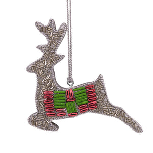 Beaded Reindeer Wood Hallmark Ornament