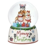  Meowy Kittens for Christmas 100mm Water Globe 