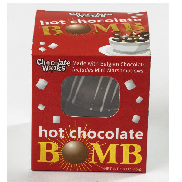 Christmas Meltaway Hot Chocolate Toppers Gift by Chocolate Works, Similar  to Hot Cocoa Bombs, Luxury Belgian Milk Chocolate with Marshmallows