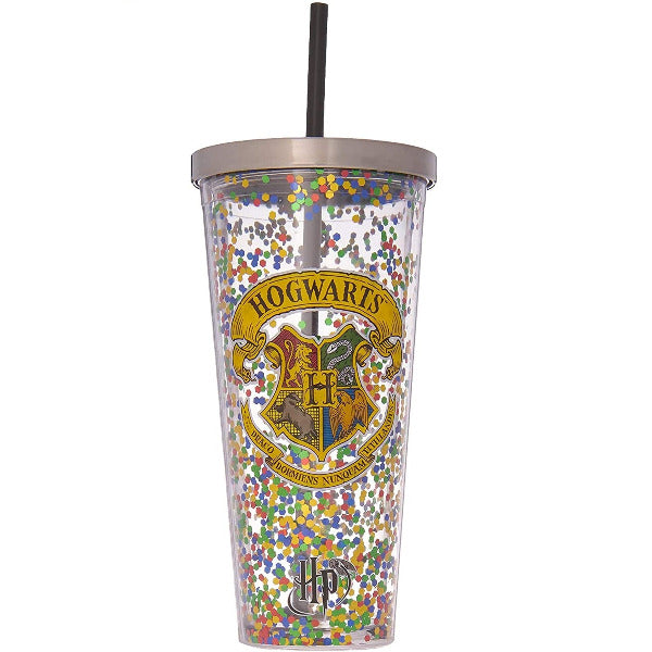 Harry Potter Slytherin 20 oz Insulated cup straw NEW BPA Free Sequin double  wall