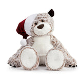 Giving Plush 16" Teddy Bear with Santa Hat by Demdaco Giving Collection