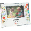 Grandma You're So Loved Floral Picture Frame with Silver Trim Holds a 6"x4" Photo