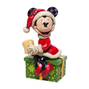 Disney Jim Shore Chocolate Delight Santa Minnie with Hot Chocolate Figurine