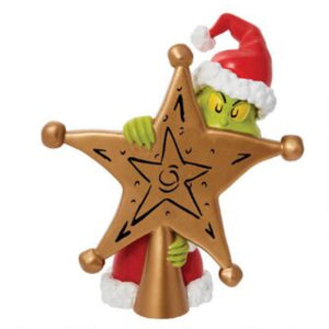 Grinch with Gold Star Tree Topper