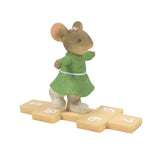 Hop Til You Drop Mouse Playing Hopscotch Figurine