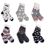 Knit Thermal Slipper Socks with Gripping Soles Cute Pattern Buy 1 Get 1 FREE