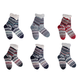 Knit Thermal Slipper Socks with Gripping Soles Nordic Snowflake Pattern Buy 1 Get 1 FREE