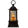 Welcome Fall Harvest Gnome with Pumpkins Glitter Light Up Lantern 10.5"