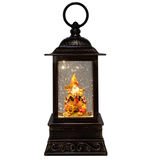 Welcome Fall Harvest Gnome with Pumpkins Glitter Light Up Lantern 10.5"