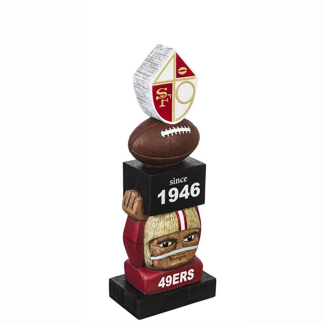 Evergreen NFL San Francisco 49ers Tiki Totem Garden Statue Sourdough Sam 15 Inch hotsell