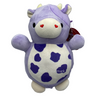 Valentine Squishmallow Hugmees Bubba the Purple Cow with Spotted Belly 14" Stuffed Plush by Kelly Toy