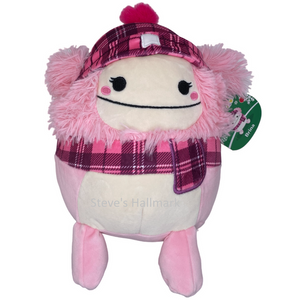 christmas-squishmallow-brina-the-pink-bigfoot-with-plaid-scarf-and-hat-8-stuffed-plush-by-kelly-toy