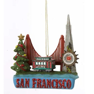 The City of San Francisco with Christmas Tree Ornament