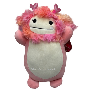 Squishmallow 10 Franny Flamingo Xmas W/custom Hand-made Beaded I Love  SQUISH Clip-on Charm Collectible 