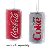 Frosted Cold Coca Cola or Diet Coke Can Ornament