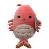 Squishmallow Chester the Dark Pink Shrimp Corduroy 8" Stuffed Plush by Kelly Toy