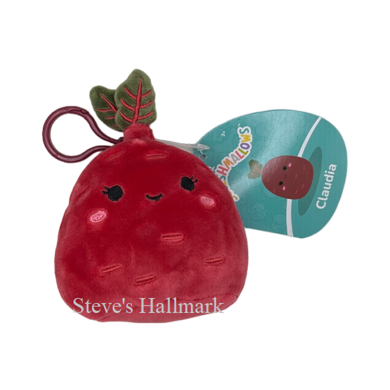 Squishmallow Claudia the Red Beet 3.5 Clip Stuffed Plush by Kelly Toy –  Steve's Hallmark