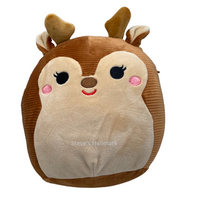 Christmas Squishmallow Darla Corduroy Reindeer with Blush 8" Stuffed Plush by Kelly Toy