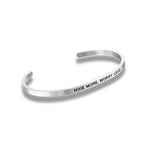 Hike More, Worry Less Silver Embracelet