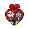 Hallmark Disney Tim Burton's The Nightmare Before Christmas Jack and Sally Heart Moving Metal Ornament