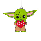 Hallmark Star Wars: The Mandalorian™ Grogu™ With Heart Moving Metal Ornament