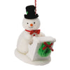 Hallmark Sing-Along Showman Snowman 2023 Fabric Hallmark Ornament