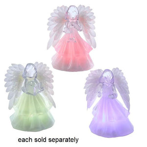 Fiber Optic Light Up Color Changing Angel Figurine