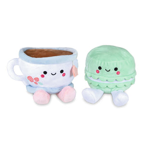 Hallmark Better Together Teacup and Macaron Cookie Magnetic Plush Pair, 3.5"