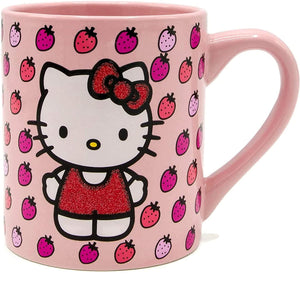 Silver Buffalo Hello Kitty Face Ceramic 3D Sculpted Mug, 22-Ounces