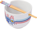 20 Oz. Disney Lilo and Stitch Yummy Stinky Tofu Ramen Bowl with Chopsticks