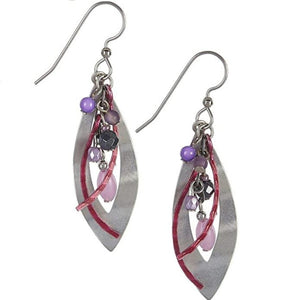 Silver Forest Multi Bead Layered Earrings 