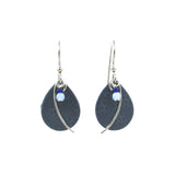 Silver Forest Textured Silver Curl Teardrop Earrings